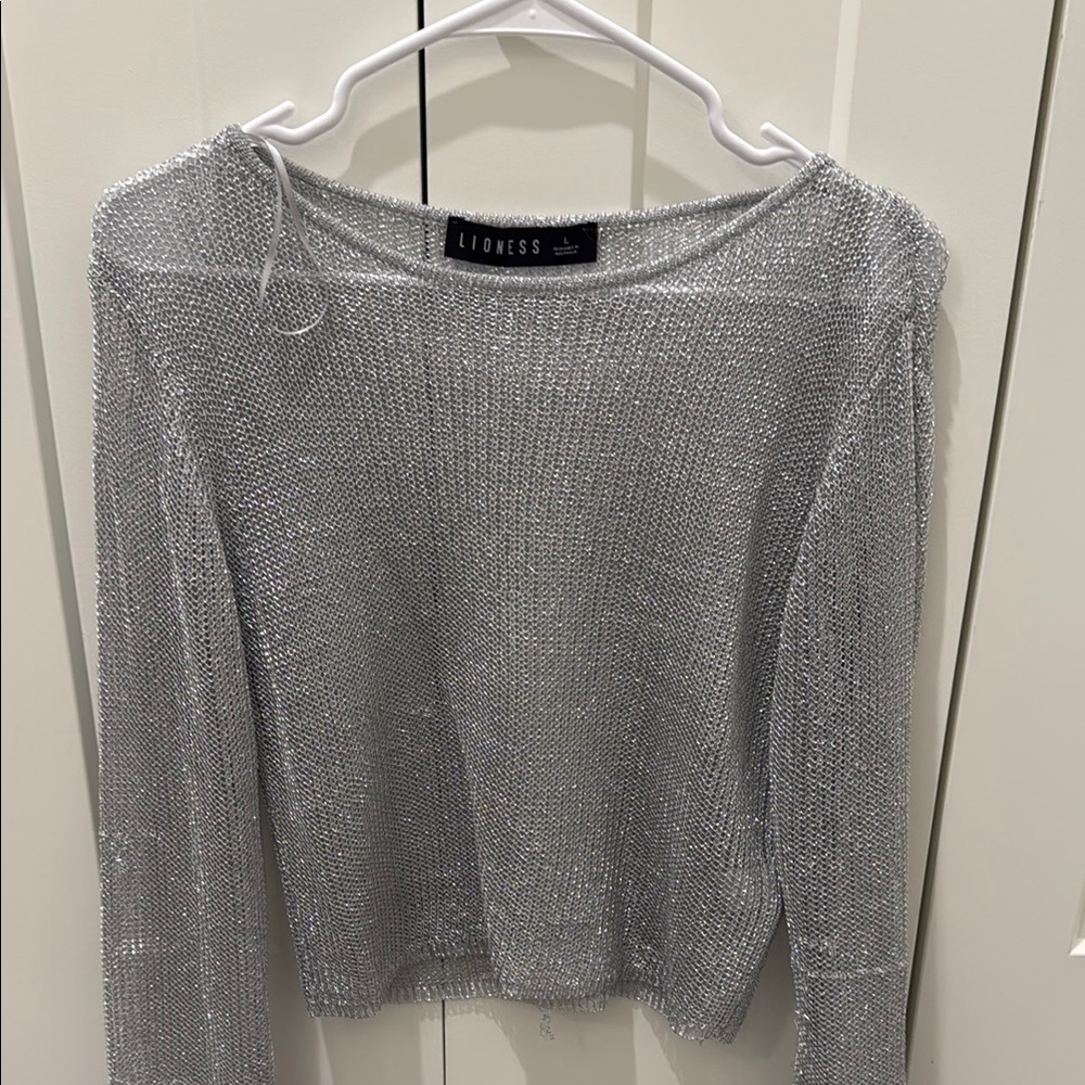 Lioness Silver Knit Sweater